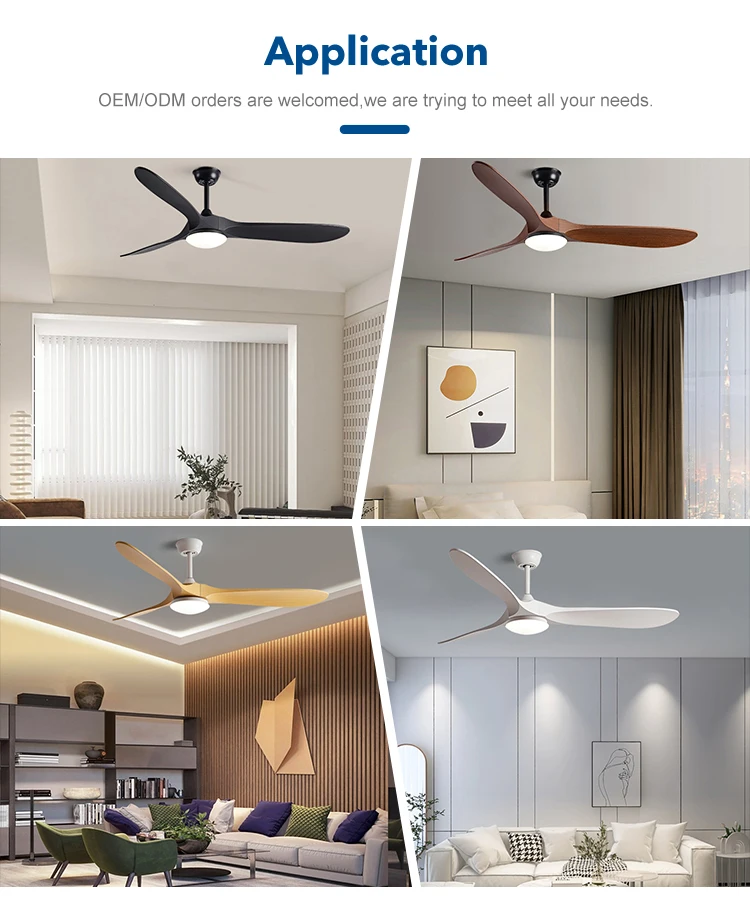 42 Inch 52 Inch 60 Inch Home Luxury Decorative Abs Blade Dc Motor