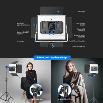 360 Degree Full Color Led Video Light Studio Professional 660 PRO RGB Led Video Light with APP Control product image