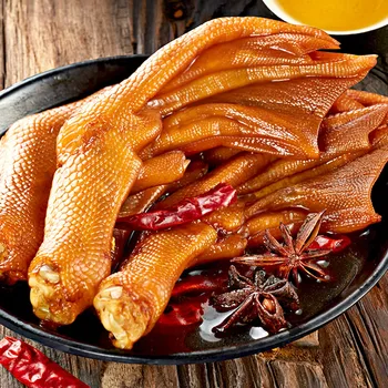 Bizan Longyan Specialty Duck Foot Snacks Bubble Claw Spicy Fujian Leisure Snacks with Marinated Flavor