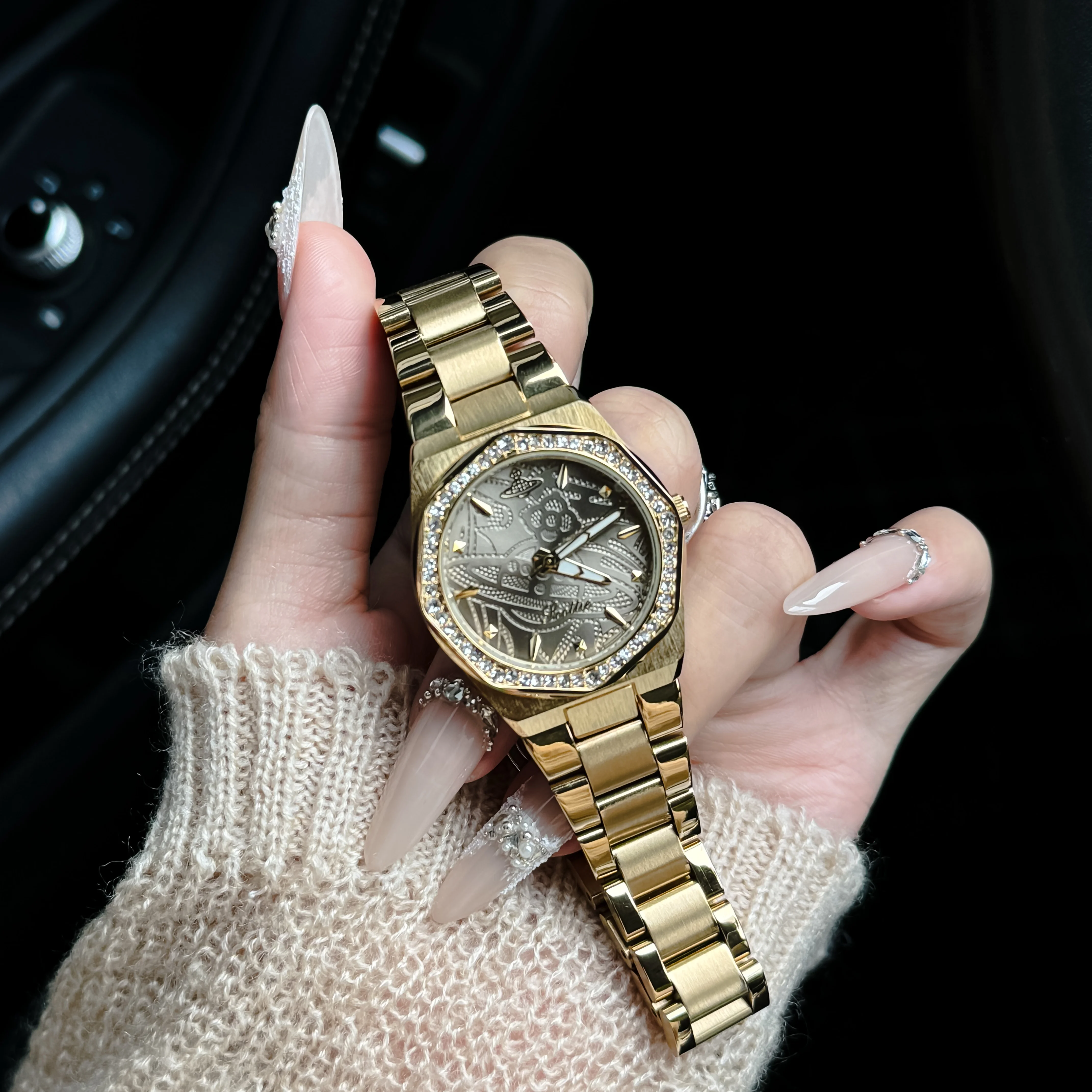 Scottie A9738b Luxury Octagonal Quartz Watch for Lady 9738b