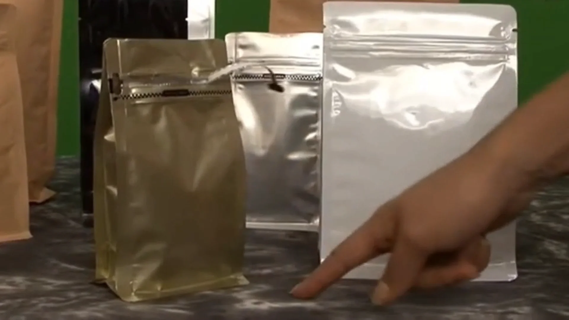 Brown Kraft Paper Bag Ziplock Reusable Seal Bags Paper Stand Up Ziplock