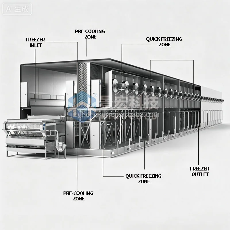 Automatic Iqf Tunnel Freezer, Stainless, Steel, 304, 45C - detail 6
