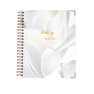 Wholesale Marble Gold Undated Bridal Planning Diary Organizer Hard Cover Pockets  Notebook