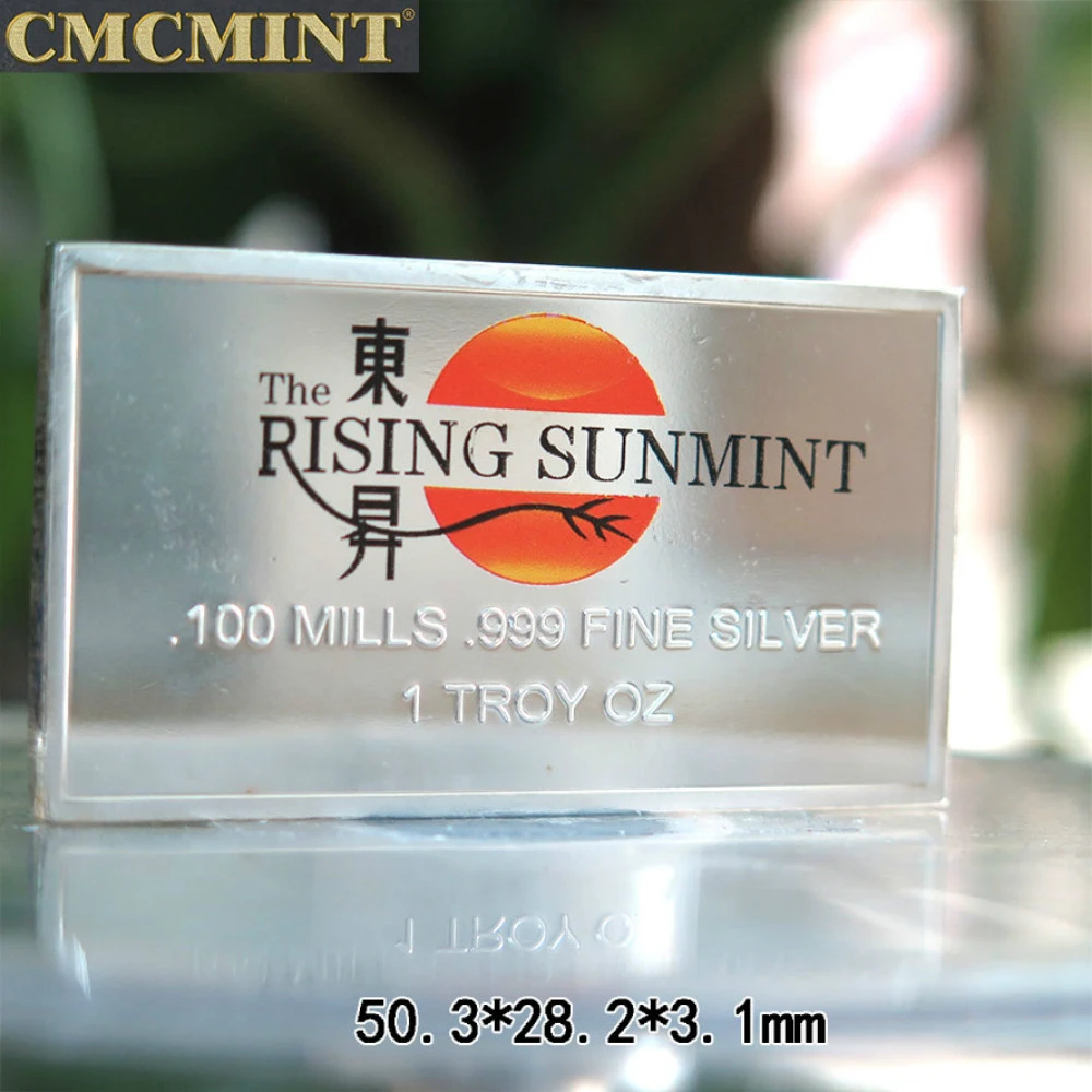 맞춤 각인 실버 코인 1온스 .100 밀스 실버 도금 미국 국기 바