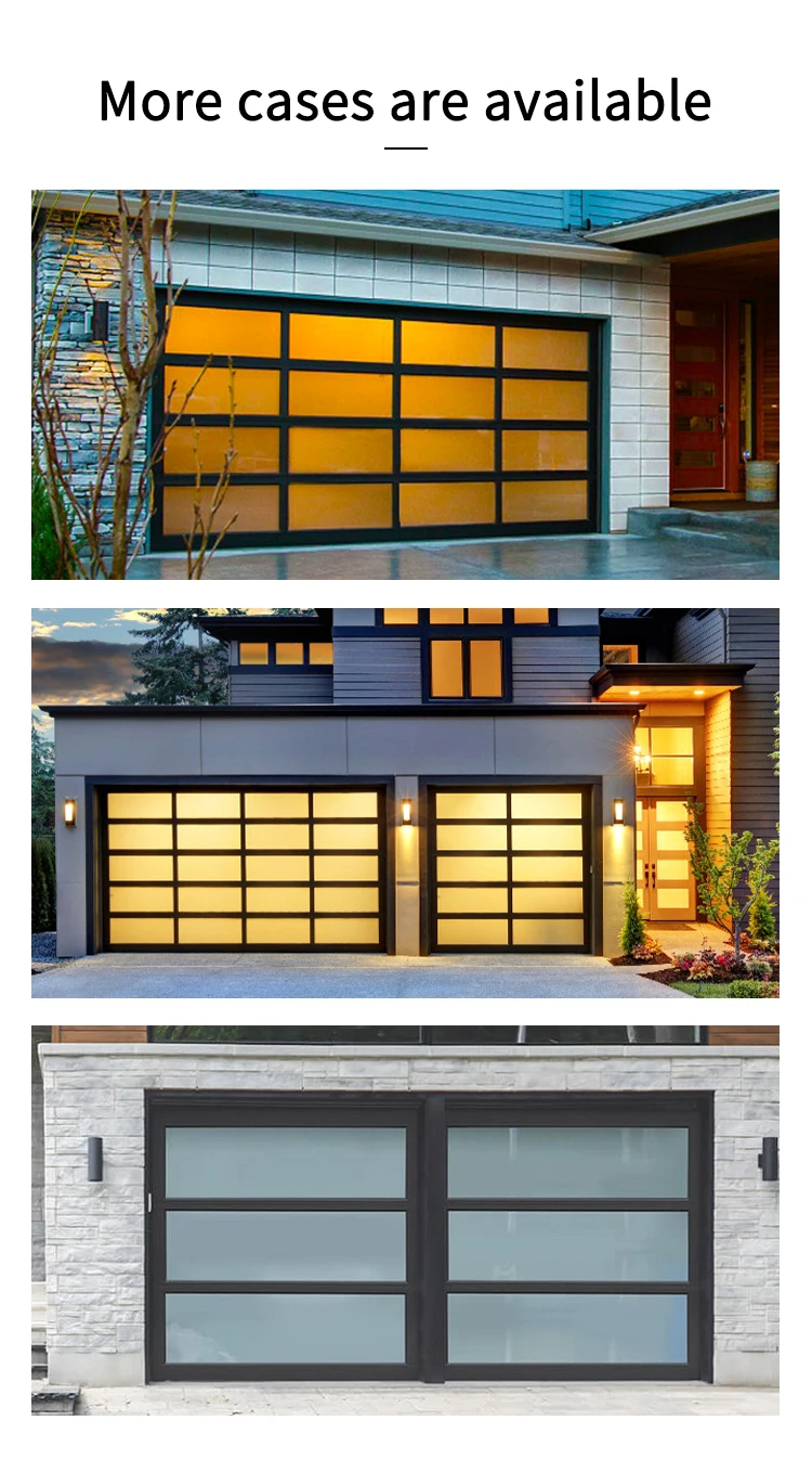 Factory Custom Villa Design Exterior Door Aluminum Automatic Garage