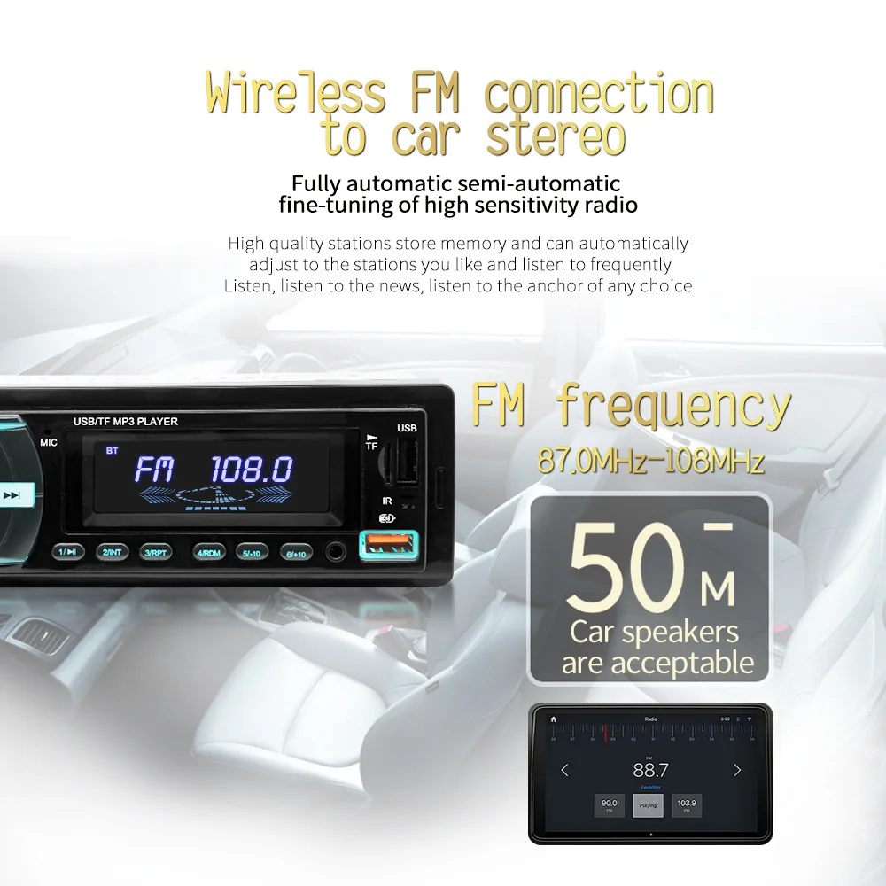 Universal 1din Car Mp3 Player Car Stereo High Quality With Fm