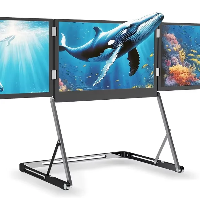 Triple 15.6 Inch Tricreate 1080P FHD USB-C Gaming Monitors