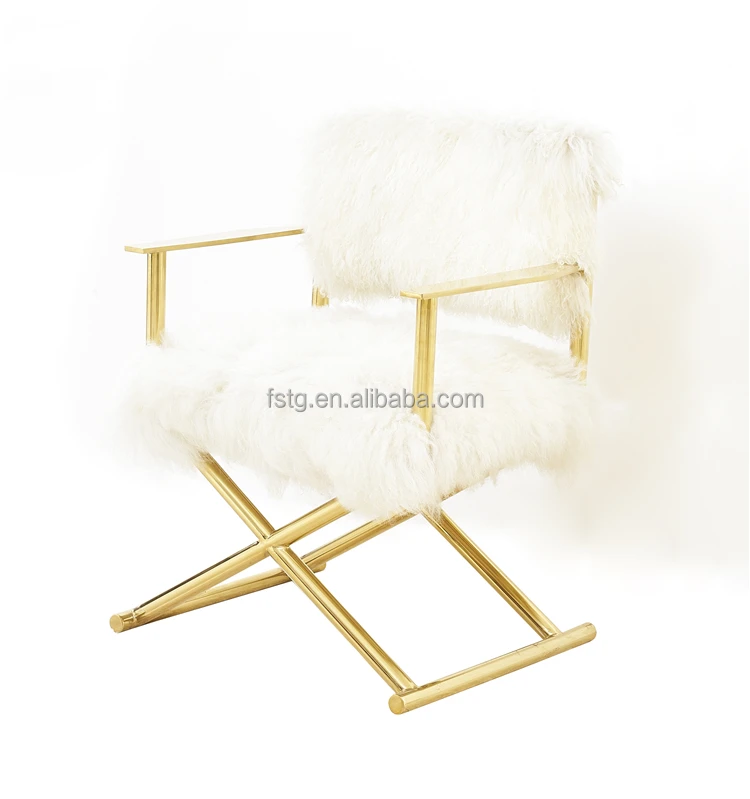 jodi white sheepskin chair