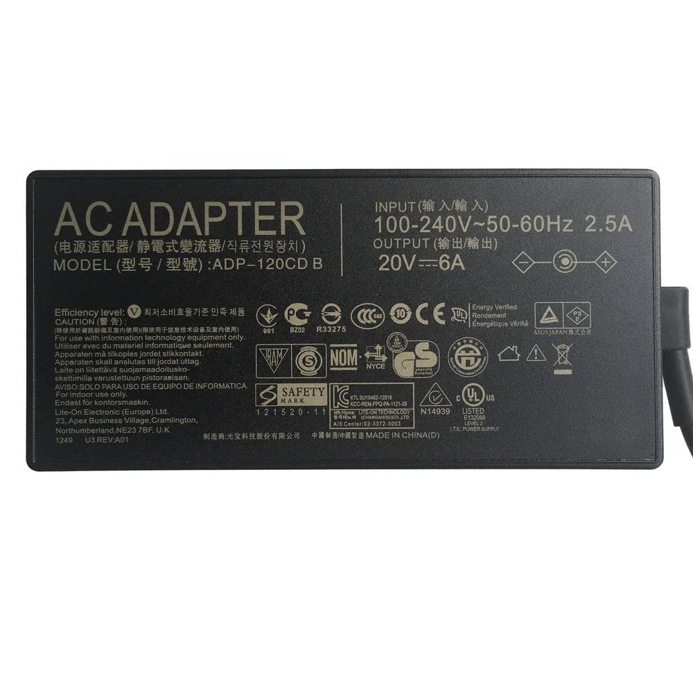 本物20V 6A ACアダプターADP-120CD B Asus ZenBook用UX534F UX534FT