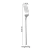 Korean-style round handle - silver dinner fork