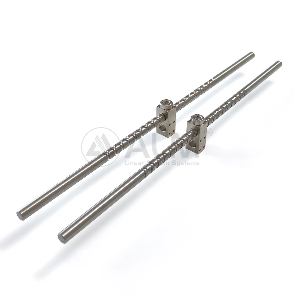 Diameter 10x10 Stroke 180mm Length 400mm Stainless Steel Shaft Self Reversing Screw with Brass Nut Nickel Plating
