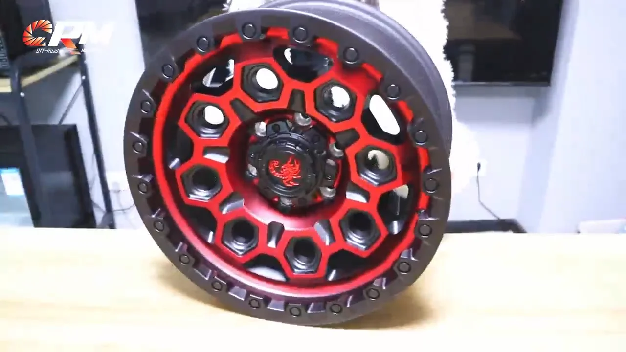 Wholesale 4x4 Casting Wheels Red Face Off Road Wheels 17 Inch Rims 6*