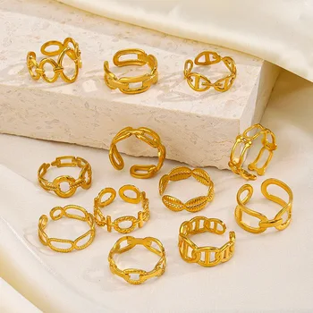 Fashion Simple Geometric Cross Ring Classic Men Women Faith Religious Ring Christian Jewelry Gift