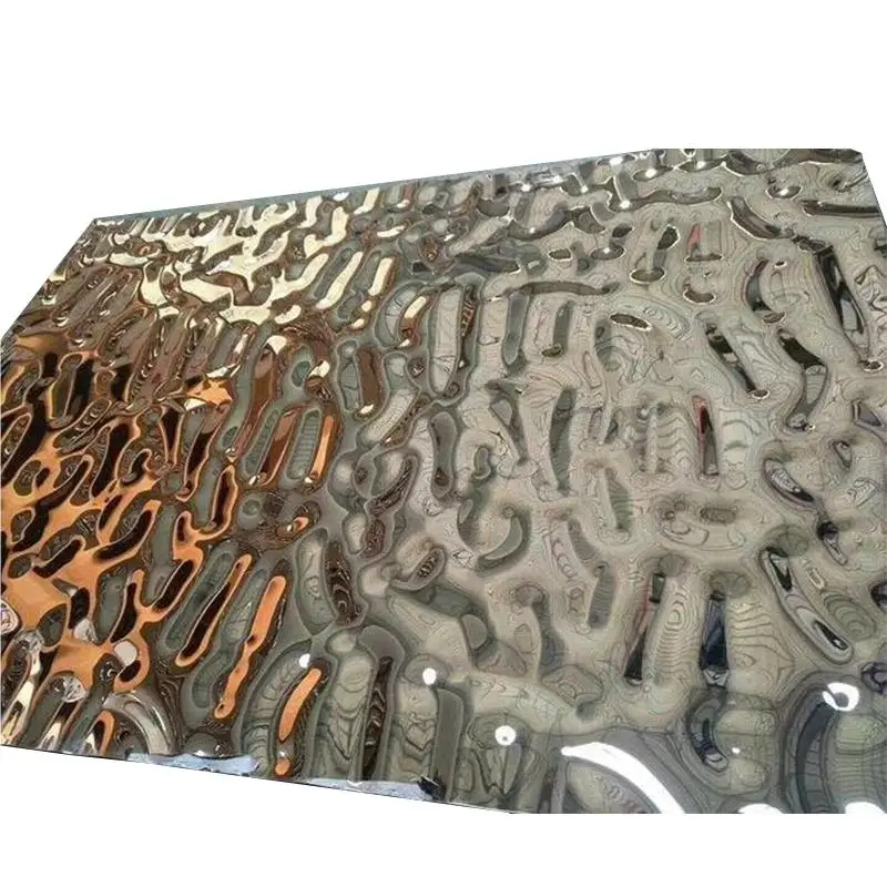 outdoor decorative metal wall panels interior Water Ripple Sheet Wave Bright