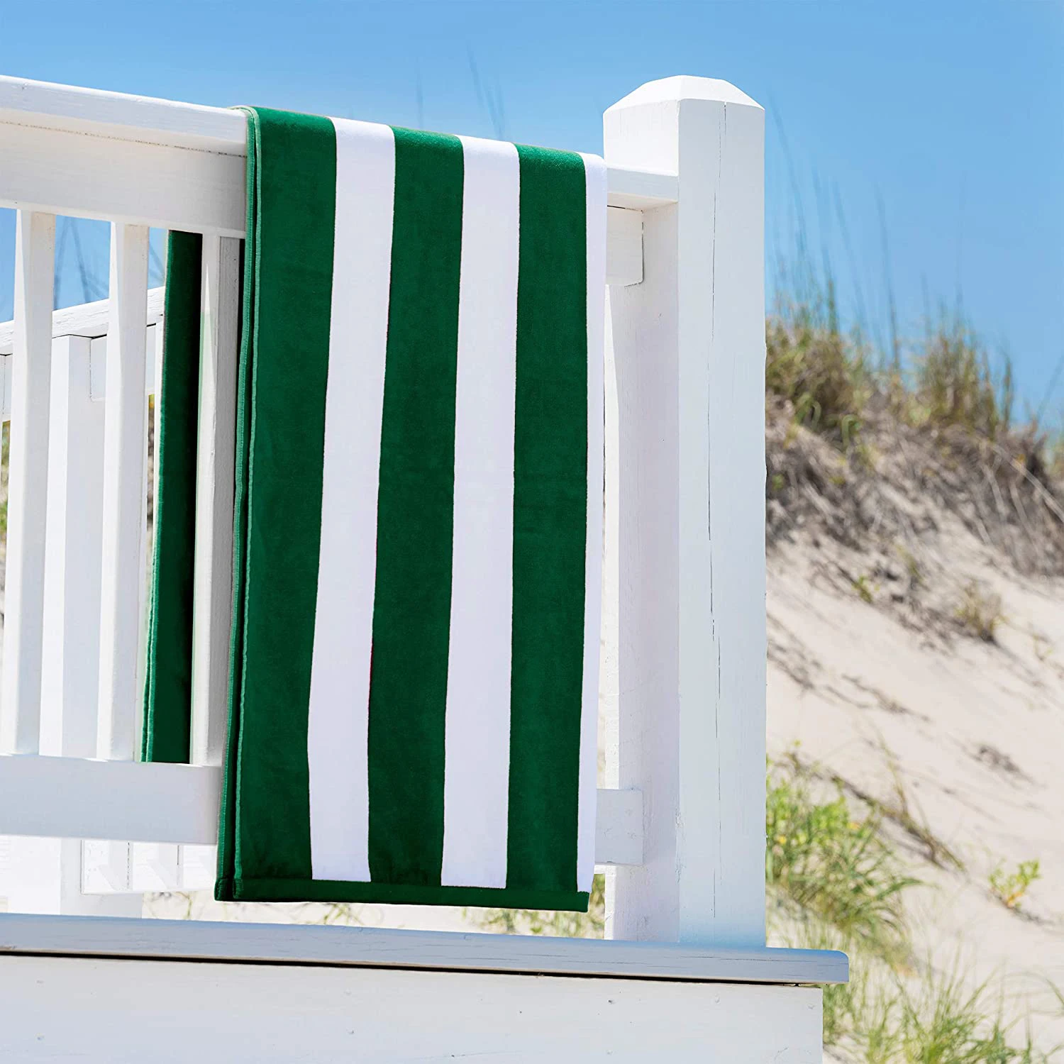 Wholesale Terry Cotton Jacquard Print Pool Beach Cabana Towel Striped