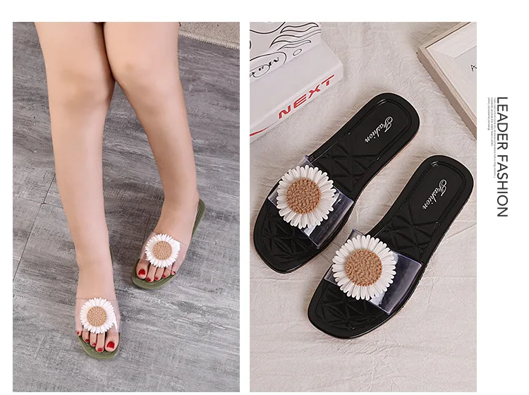 Slippers Women Flat Bottom Fashion All-match Sandals Woman Outer