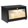 Caja de pan inclinada de bambú negro
