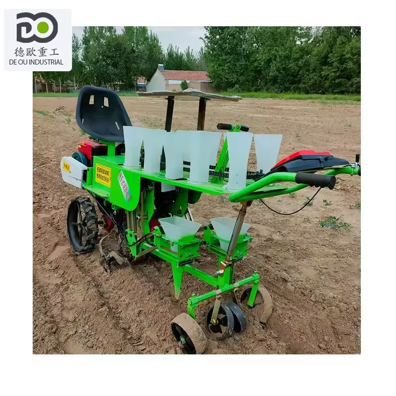 Post Planting Machine 2 Rows Ride Vegetable Planter Self Propelled Seedlings Transplanting ...