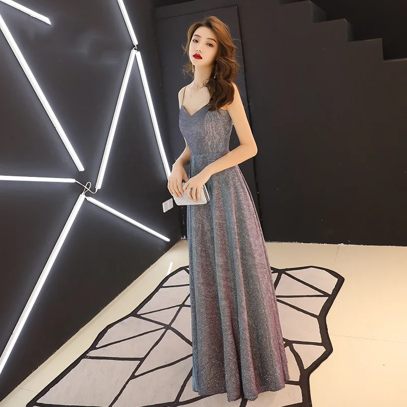 elegant silver dresses Silver Mermaid V-neck Prom Dresses Batwing Sleeve Beaded Prom Dresses 20053 Custom Colors / US8 main image 0