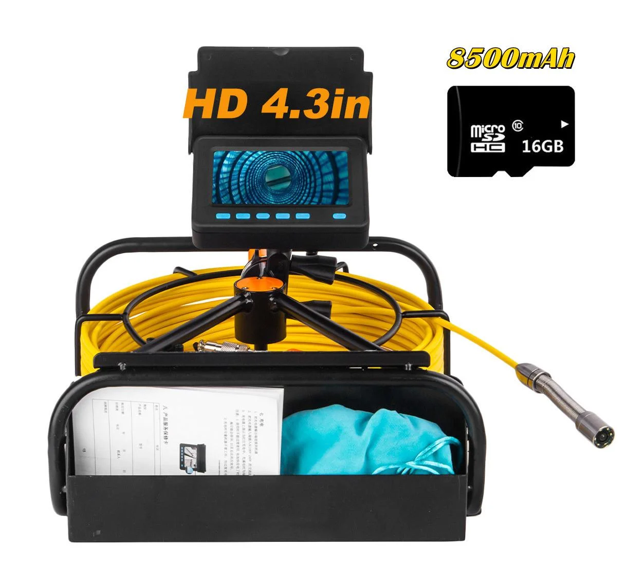 20M/30M/40M/50M Pipe Inspection Camera IP68 Drain Sewer Pipeline Industrial  Endoscope With DVR Recording Function 9 Monitor