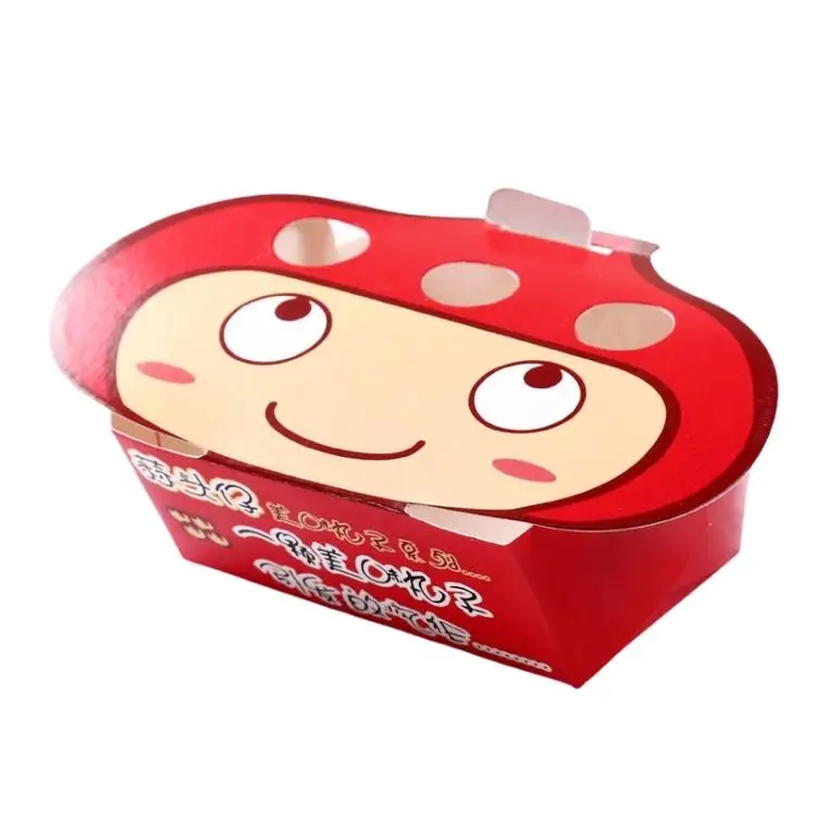 Food Grade Disposable Takeout Packaging to Go Japanese Octopus Balls Containers Custom logo Printing Takeout Food Takoyaki Box