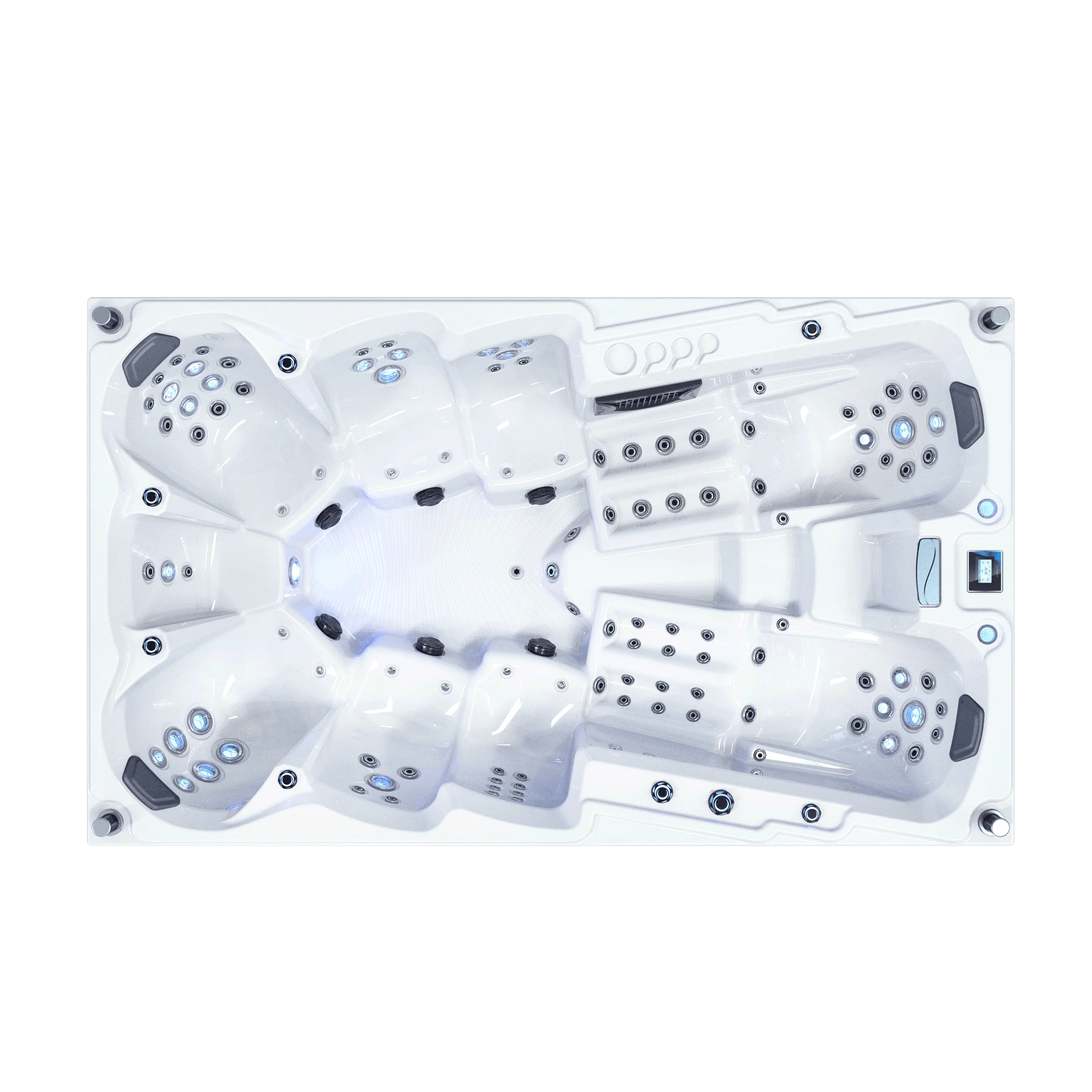 Outdoor 8 Person Large Space Swim Spa Hot Tub 9 Persons Use whirlpool Hydromassage Bathtub Spa Tubs