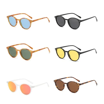 Popular Polarized Sunglasses Ladies Trend Vintage Round Sun Glasses Female Eyewear Shades UV400 PC Sunglasses