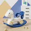 cavallo a dondolo a forma di cavallo migliorato - blu