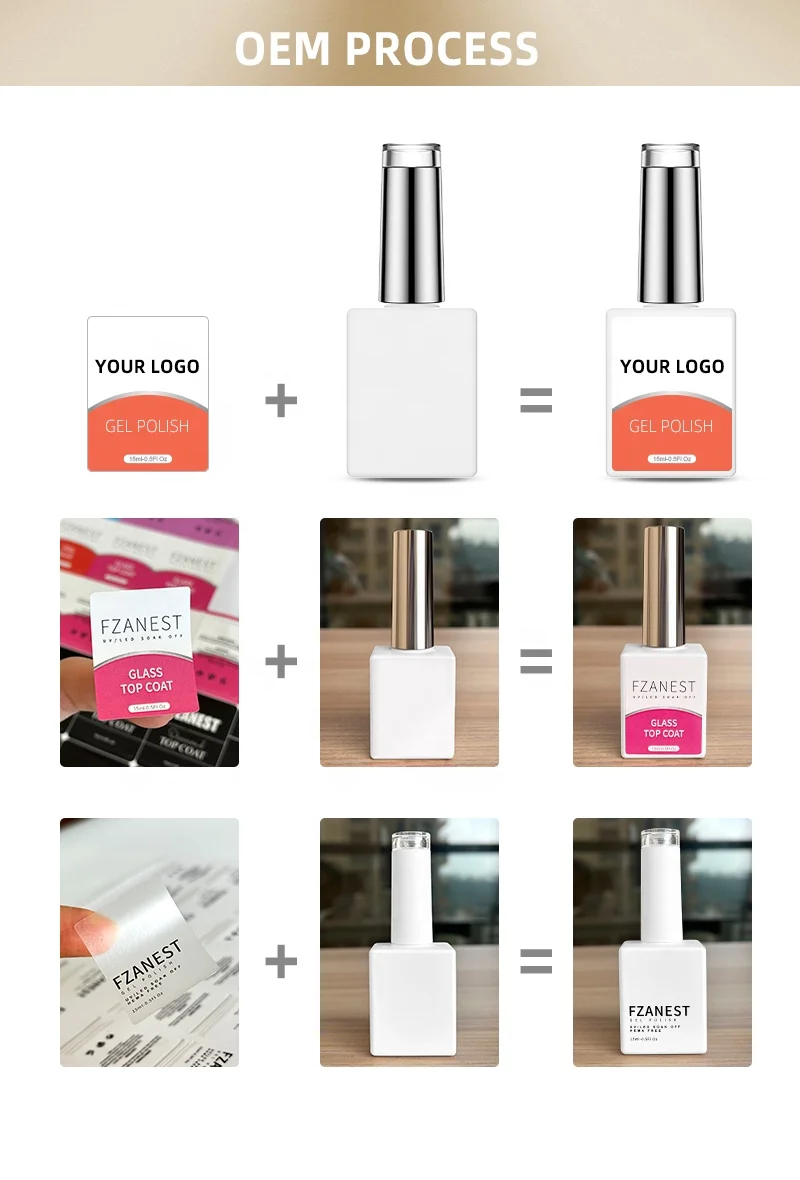 Fzanest Hema Free Rubber Base Gel For Nails 5 In 1 Builder Color Gel