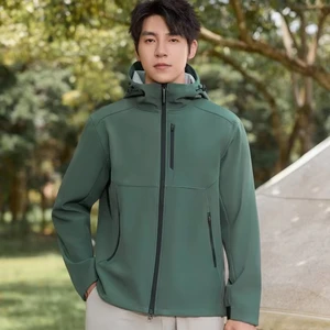 Unisex Tactical Jacket Waterproof for Breathable Winter Front Polyester Softshell Loose Fit Adjustable Zippered Stand