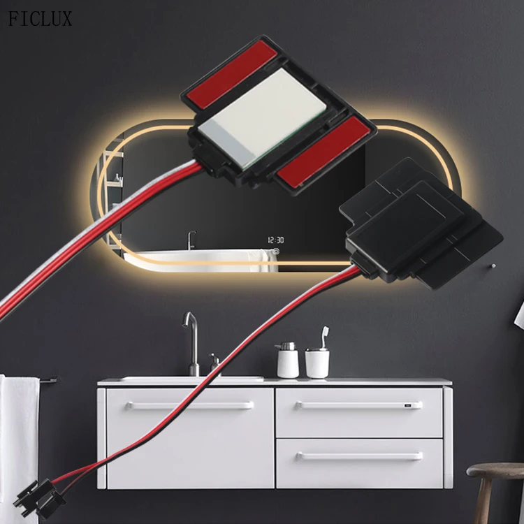 12V LED Strip Light Controller on OFF Dimmer Touch Button Wall Switches Smart Mirror Touch Sensor for Bathroom Vanities Mirror