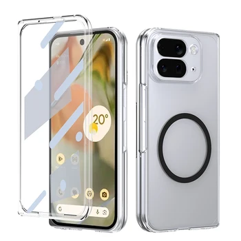 Premium Ice Feeling Magnetic clear PC Folding Phone case for Google Pixel 10 Pro Fold Case