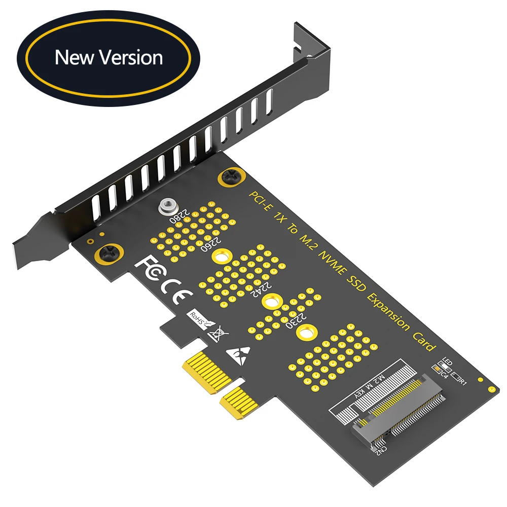 M.2 NVMe SSD NGFF to PCIE X1 Adapter Card M Key Interface Card Support PCI Express 3.0 X4 2230-2280 Size