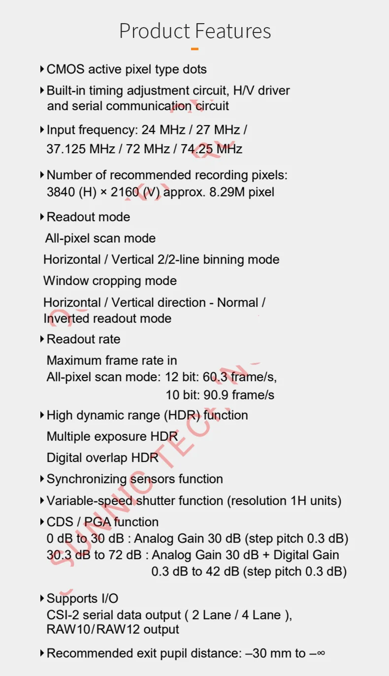DGZX MIPI 4K 8MP HD Monocular Camera Module插图2