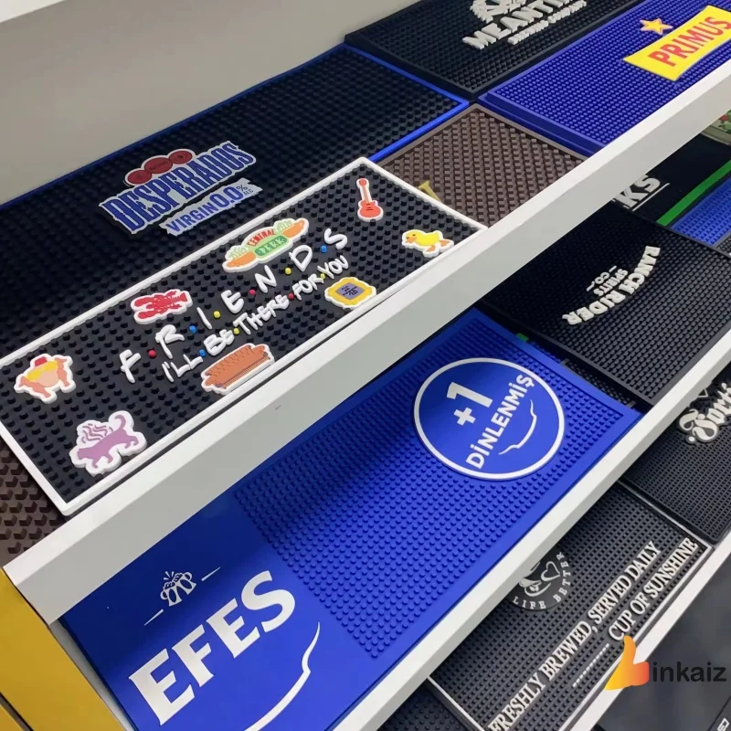 Anti Slip Soft PVC Bar Mat Beer Mat Custom Branded Rubber Bar Runners With Logo