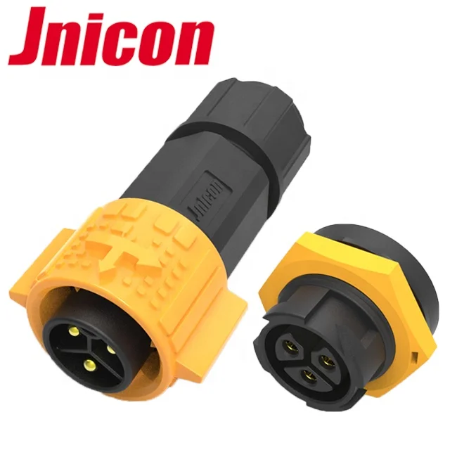 IP67 plastic 3 pin male female power connector 3 pin 20 A panel mount waterproof connector