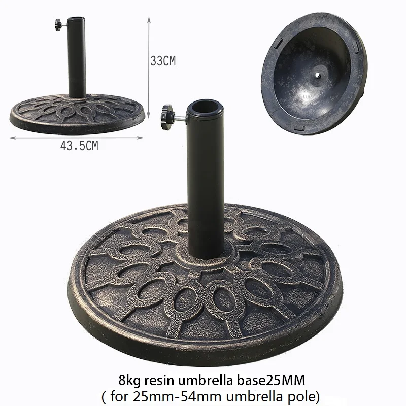 All Kinds Plastic Resin Steel Granite Umbrella Base Stands For Outdoor