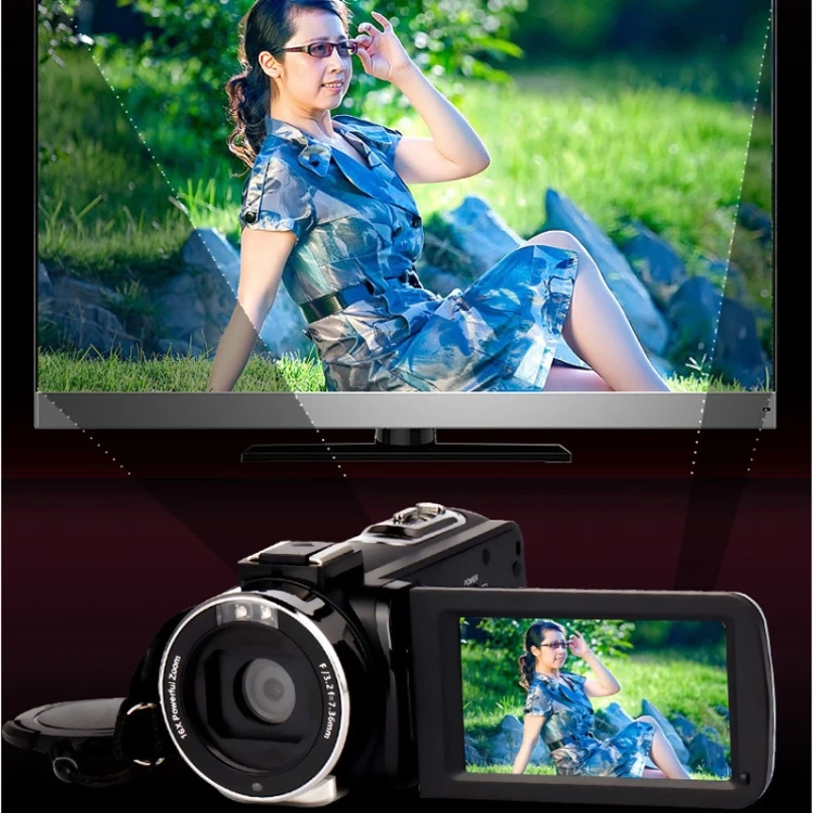 Цифровая камера 4k, видеокамера Vlog с широкоугольным объективом для Youtube, цифровой видеорегистратор 48mp с Wi-Fi