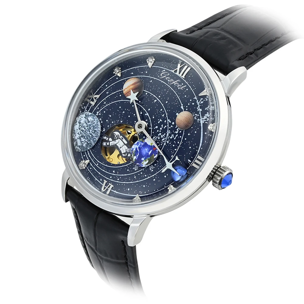 OLEVS Orologio automatico da uomo Scheletro luminoso