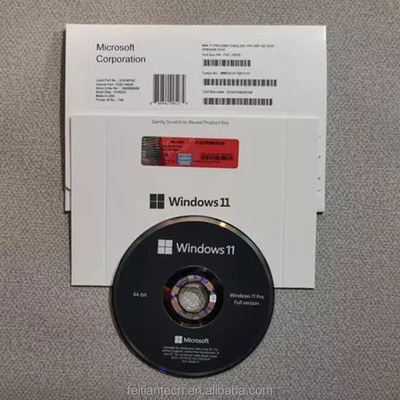Windows 11 Professional Windows 11 Pro Coa Red Sticker Key 12 Months
