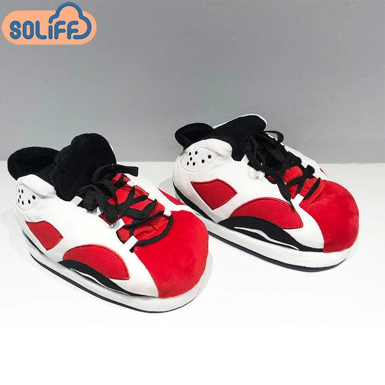 Yeezy Aj Sneaker Slipper Comfortable Plush Stuffed Anti Slip Home Slippers  - Buy Sneaker Slippers,Plush Slippers,Plush Sneaker Slippers Product on  Alibaba.com