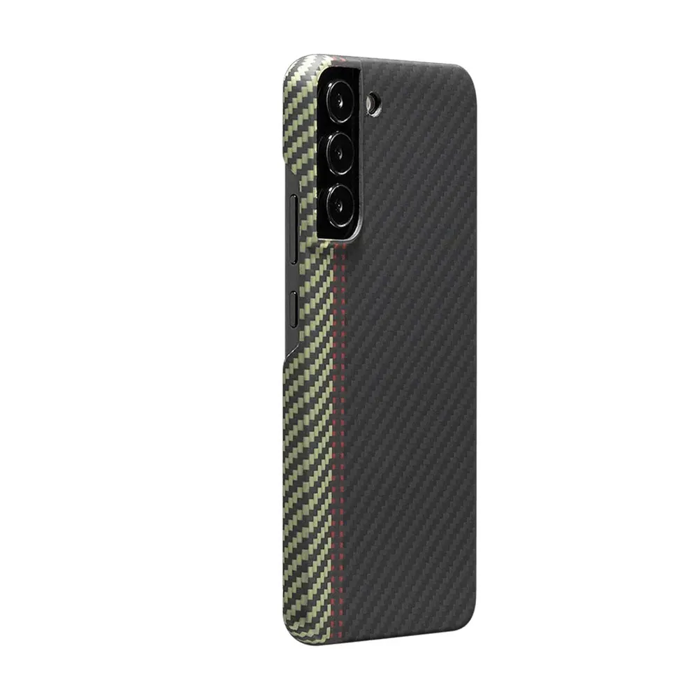 Carbon Fiber Phone Case For Samsung Galaxy S22+ Weaving Luxury Cell Skin Friendly  Anti Fall Drop SJK489 Laudtec factory