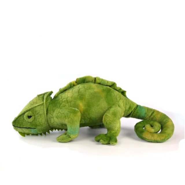 green chameleon plush