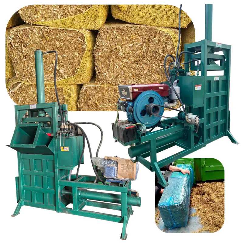 Mini Forage Harvester Corn Silage hay Baler Rhodes Grass Baling Machines
