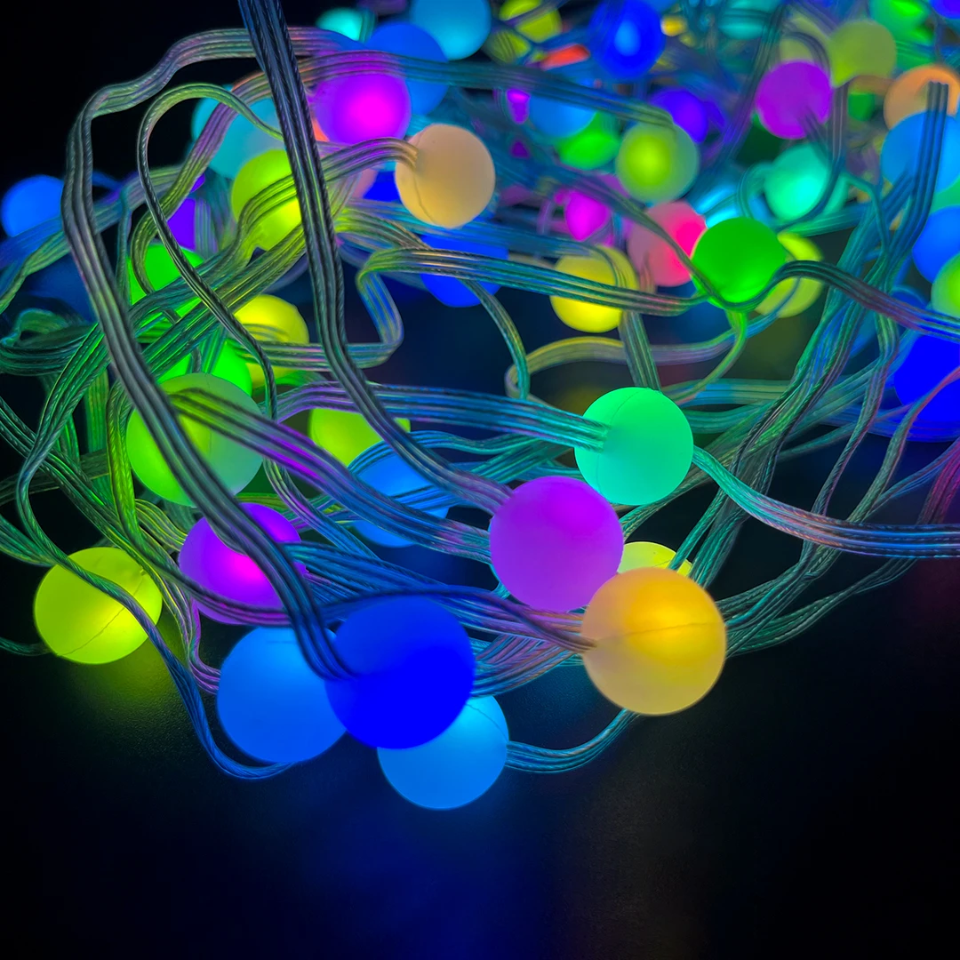 Smart String Light Christmas Rgb Led String Light Bulb Smart App Remote