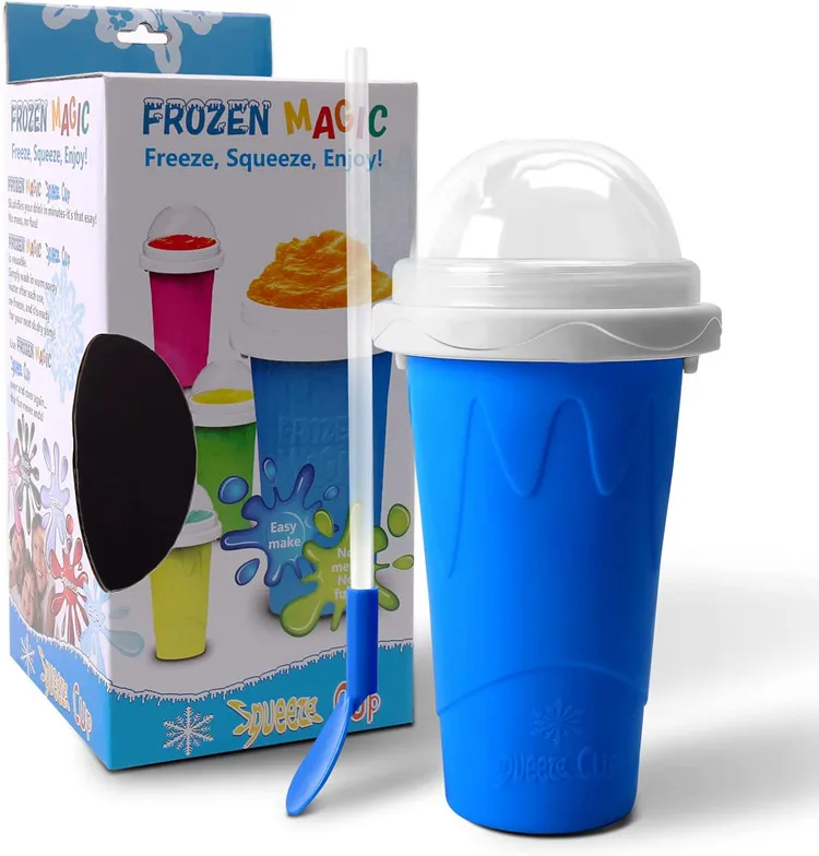 Frozen Magic Slushie Cup Food Grade Silicone Pinch Cup Tik Tok Slushy ...