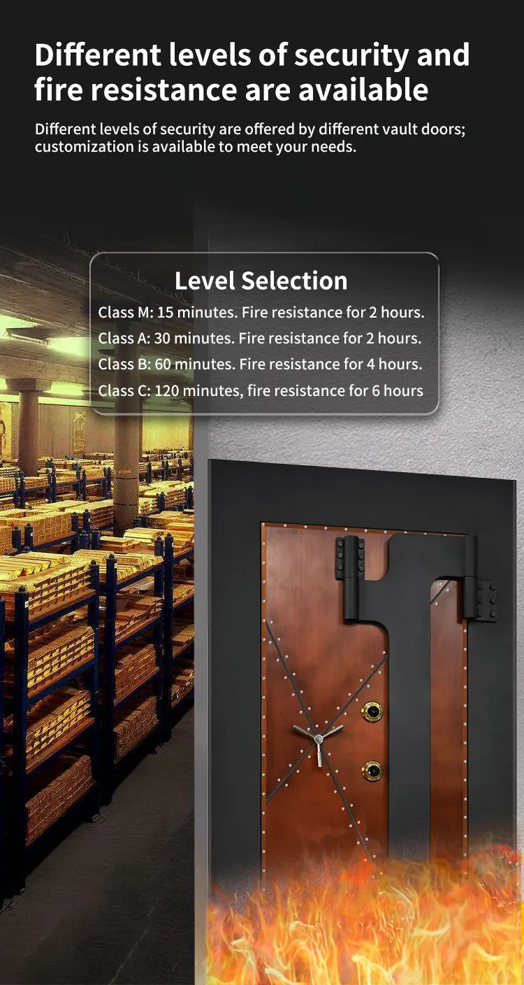 CEQSAFE Custom High-Quality Bank Security Steel Strong Safe Room Door Metal Vault Door details