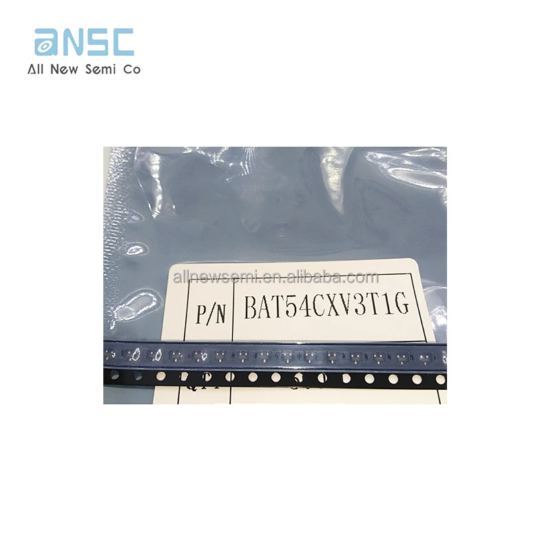 Hot sale Original BAT54CXV3T1G DIODE ARR SCHOT 30V 200MA SC89-3 Diode Array 1 Pair Common Cathode 30 V 200mA (DC) Surface Mount