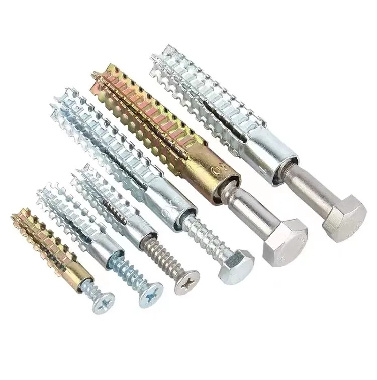 Wellsay Gls 46Pcs L-Shaped Hollow Wall Anchors Set, 6 Sizes Hollow Door Anchors Expansion Nuts For Hollow Wall Metal Sheet Plastic Sheet