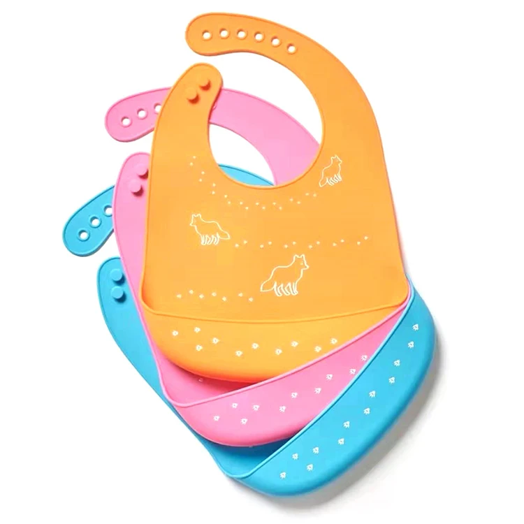 печати водонепроницаемый силиконовые нагрудники еда кормления складной силиконовый детский нагрудник для детей